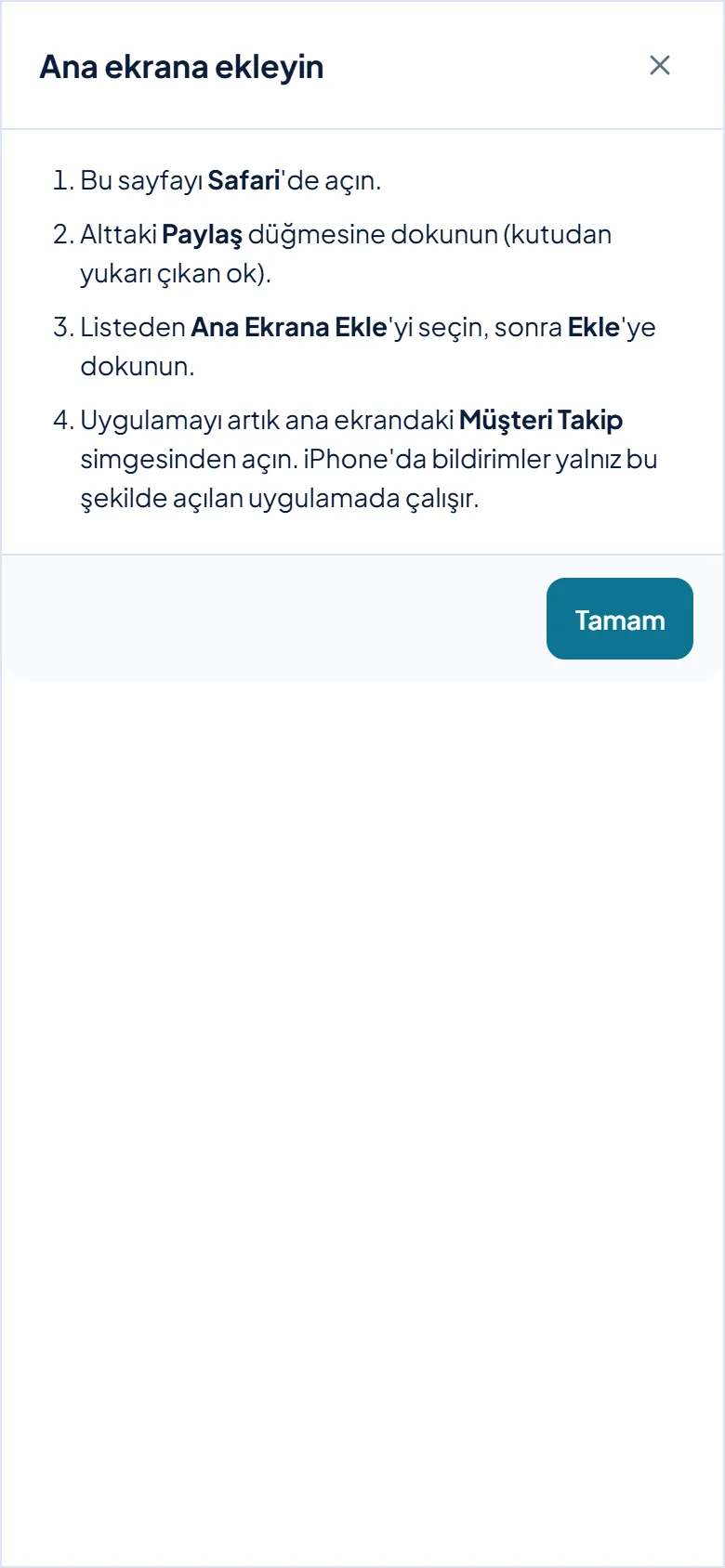 iPhone'da ana ekrana ekleme adımları