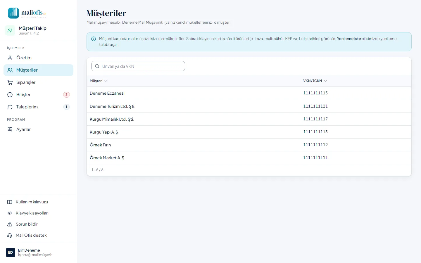 Müşteriler